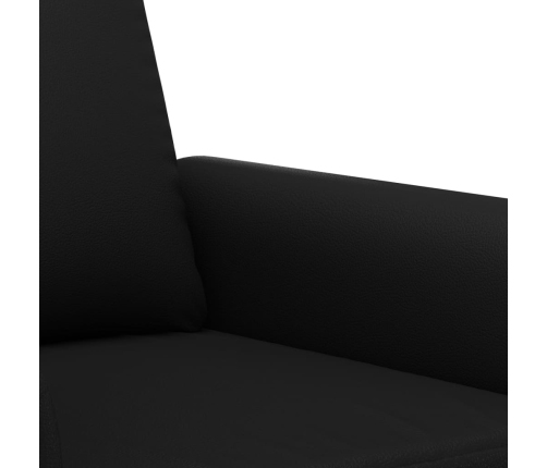 Sillón cuero sintético negro 60 cm