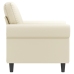 Sillón cuero sintético crema 60 cm