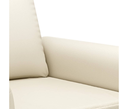 Sillón cuero sintético crema 60 cm