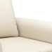 Sillón cuero sintético crema 60 cm