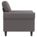 Sillón cuero sintético gris 60 cm