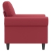 Sillón cuero sintético rojo tinto 60 cm