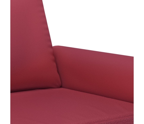 Sillón cuero sintético rojo tinto 60 cm