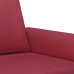 Sillón cuero sintético rojo tinto 60 cm