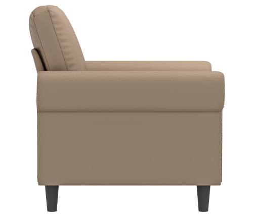 Sillón cuero sintético color capuchino 60 cm