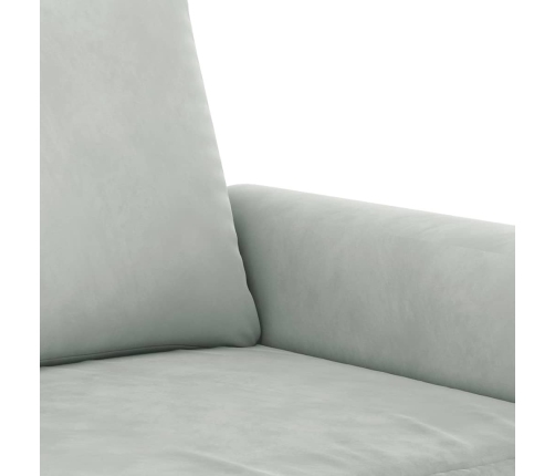 Sillón de terciopelo gris claro 60 cm