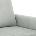 Sillón de terciopelo gris claro 60 cm