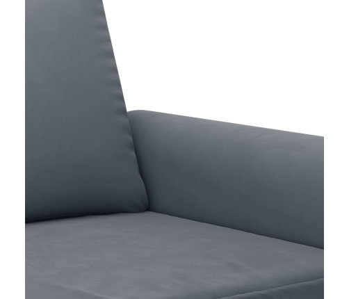 Sillón de terciopelo gris oscuro 60 cm