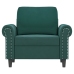 Sillón de terciopelo verde oscuro 60 cm