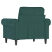 Sillón de terciopelo verde oscuro 60 cm