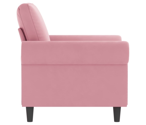 Sillón de terciopelo rosa 60 cm