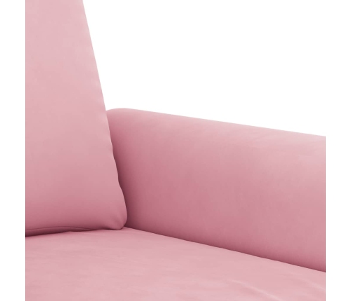 Sillón de terciopelo rosa 60 cm