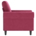 vidaXL Sillón de terciopelo rojo tinto 60 cm