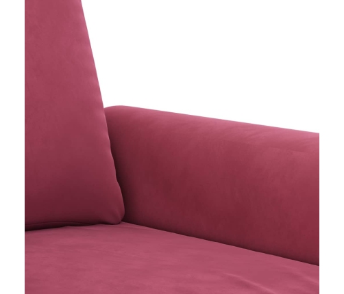 vidaXL Sillón de terciopelo rojo tinto 60 cm