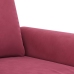 vidaXL Sillón de terciopelo rojo tinto 60 cm