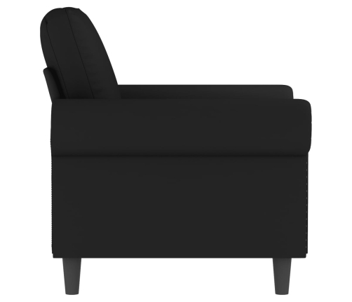 Sillón de terciopelo negro 60 cm