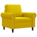 Sillón de terciopelo amarillo 60 cm