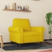 Sillón de terciopelo amarillo 60 cm