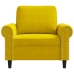 Sillón de terciopelo amarillo 60 cm