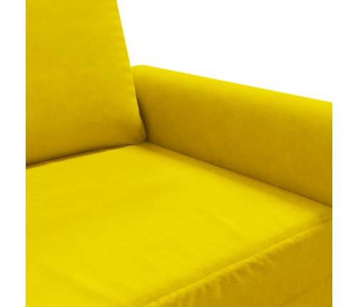 Sillón de terciopelo amarillo 60 cm