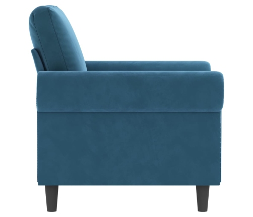 Sillón de terciopelo azul 60 cm