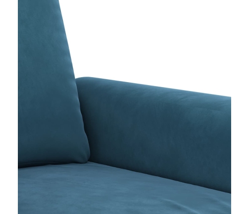 Sillón de terciopelo azul 60 cm