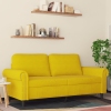 Sofá de 2 plazas terciopelo amarillo 140 cm