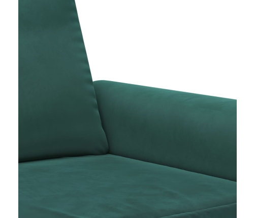 Sofá de 3 plazas terciopelo verde oscuro 180 cm