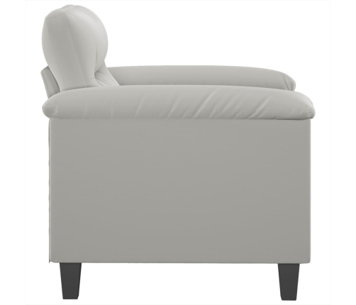 Sillón de tela microfibra gris claro 60 cm