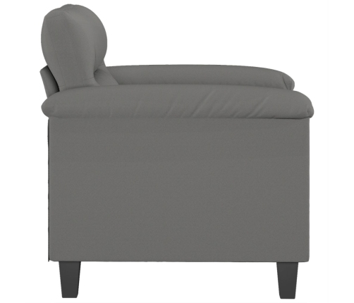 Sillón de tela microfibra gris oscuro 60 cm