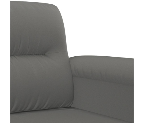 Sillón de tela microfibra gris oscuro 60 cm