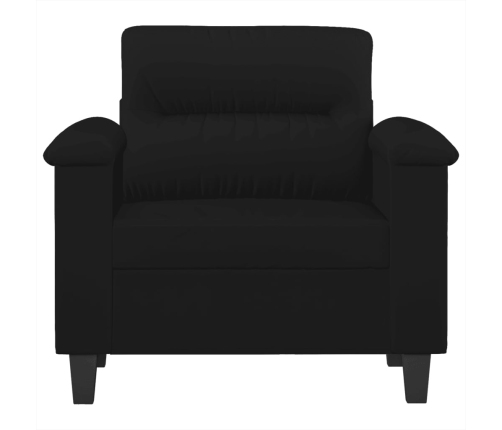 Sillón de tela de microfibra negro 60 cm