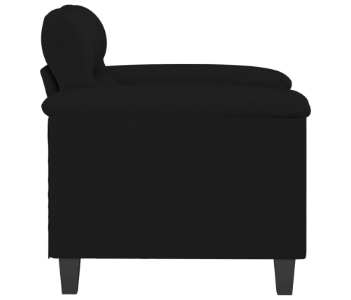 Sillón de tela de microfibra negro 60 cm