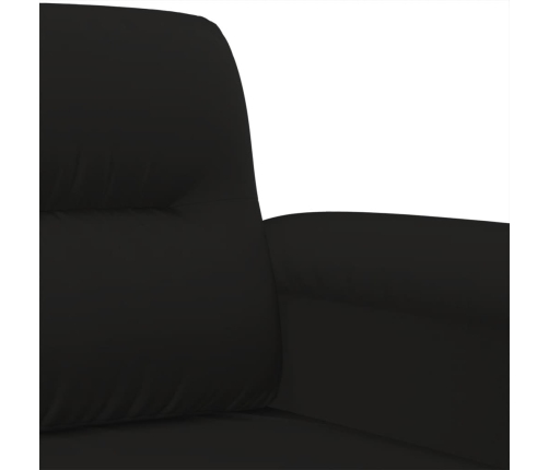 Sillón de tela de microfibra negro 60 cm