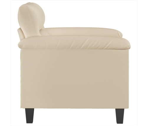 vidaXL Sillón de tela de microfibra color crema 60 cm