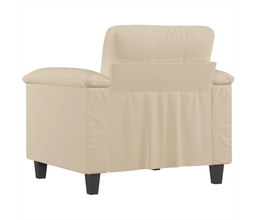 vidaXL Sillón de tela de microfibra color crema 60 cm