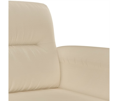 Sillón de tela de microfibra color crema 60 cm