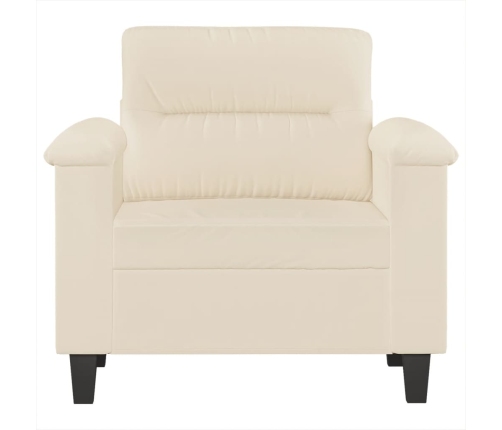 Sillón de tela de microfibra beige 60 cm