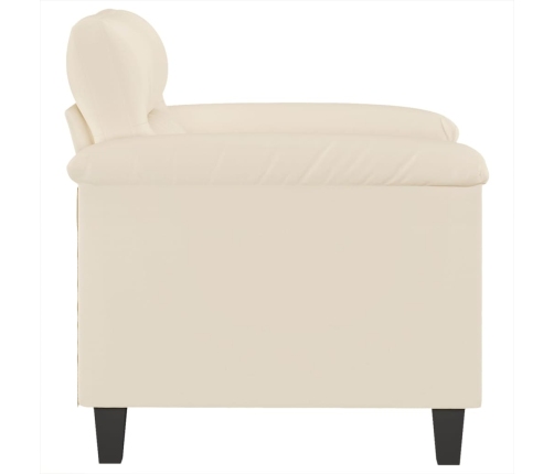 Sillón de tela de microfibra beige 60 cm