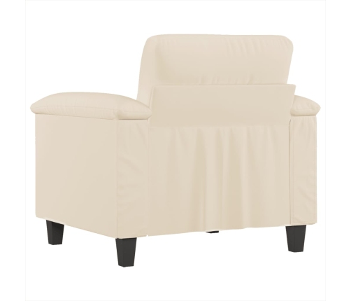 Sillón de tela de microfibra beige 60 cm