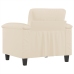 Sillón de tela de microfibra beige 60 cm