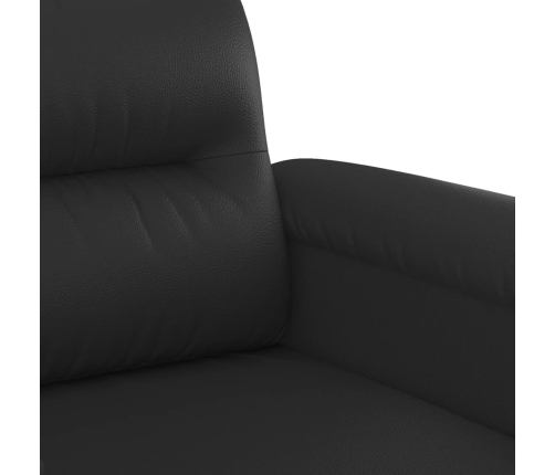 Sillón cuero sintético negro 60 cm