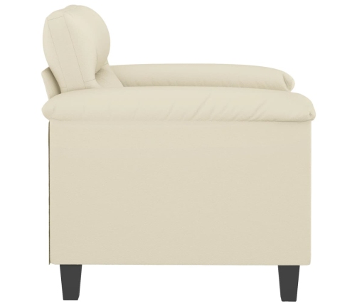 Sillón cuero sintético crema 60 cm