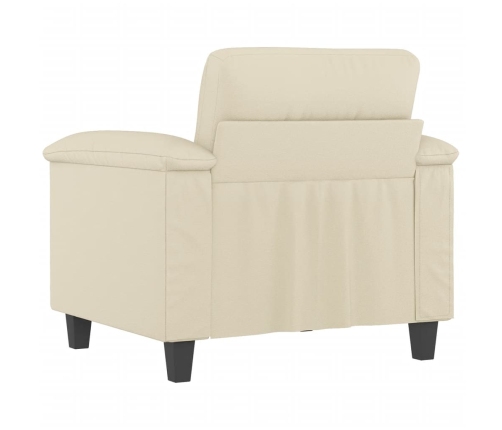 Sillón cuero sintético crema 60 cm