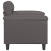 Sillón cuero sintético gris 60 cm