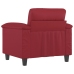 Sillón cuero sintético rojo tinto 60 cm