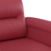 Sillón cuero sintético rojo tinto 60 cm