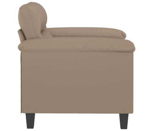 Sillón cuero sintético color capuchino 60 cm