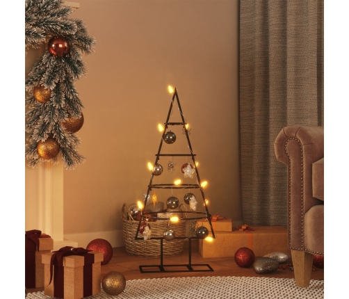 Árbol de Navidad para decoración metal negro 60 cm