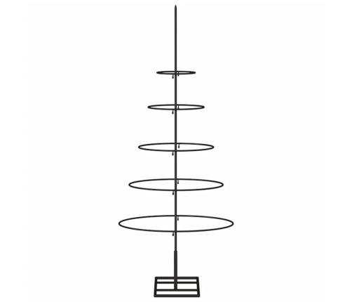 Árbol de Navidad para decoración metal negro 90 cm